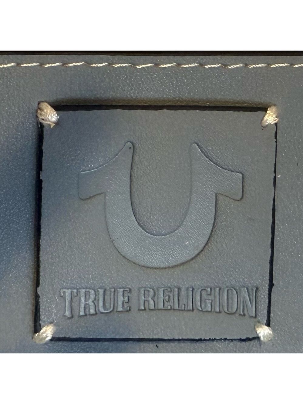 TRUE RELIGION QUILTED WOMENS SHOULDER BAG PURSE HOBO HANDBAG WITH HORSESHOE LOGO - Picture 13 of 16